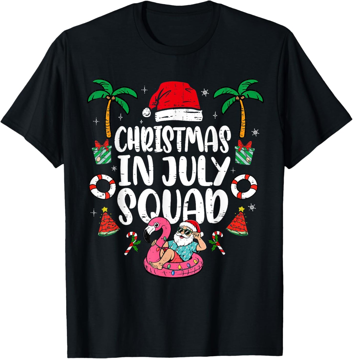 Christmas In July Squad Funny Summer Vacation Men Women Kids T-Shirt