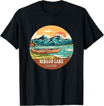 Sebago Lake Vintage Vacation Maine T-Shirt
