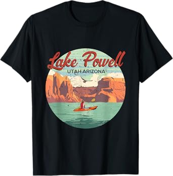 Boating In Lake Powell Utah Arizona Vintage Travel Souvenir T-Shirt
