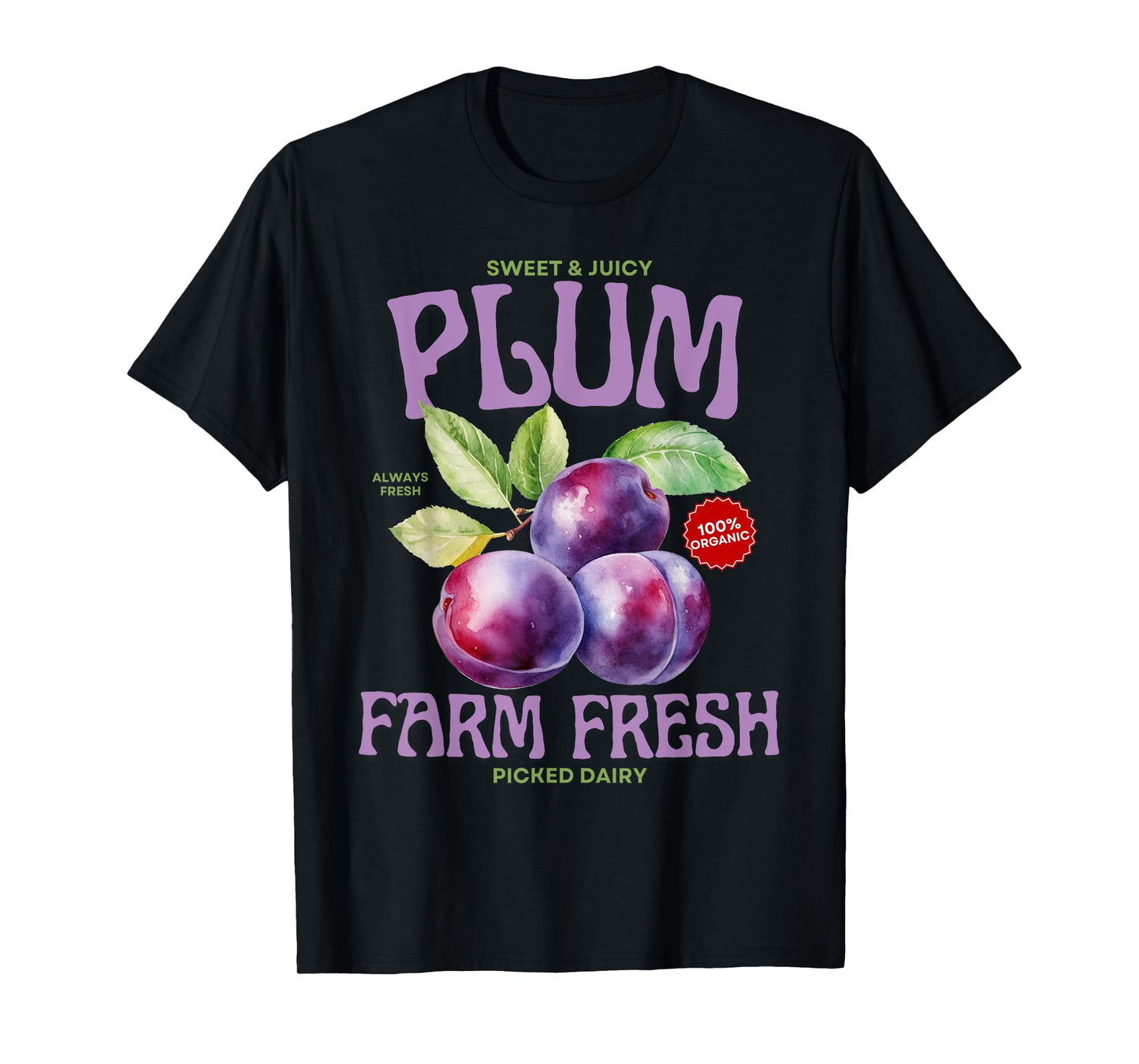 Plum Farm Fresh Farmers Harvest Organic Vintage T-Shirt