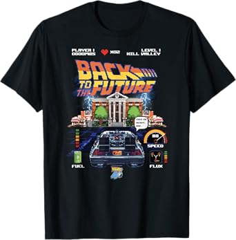 Back To The Future 40th Anniversary Video Game Style T-Shirt