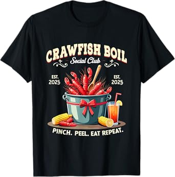 Seafood Festival Season Crawfish Boil Social Club Cajun T-Shirt