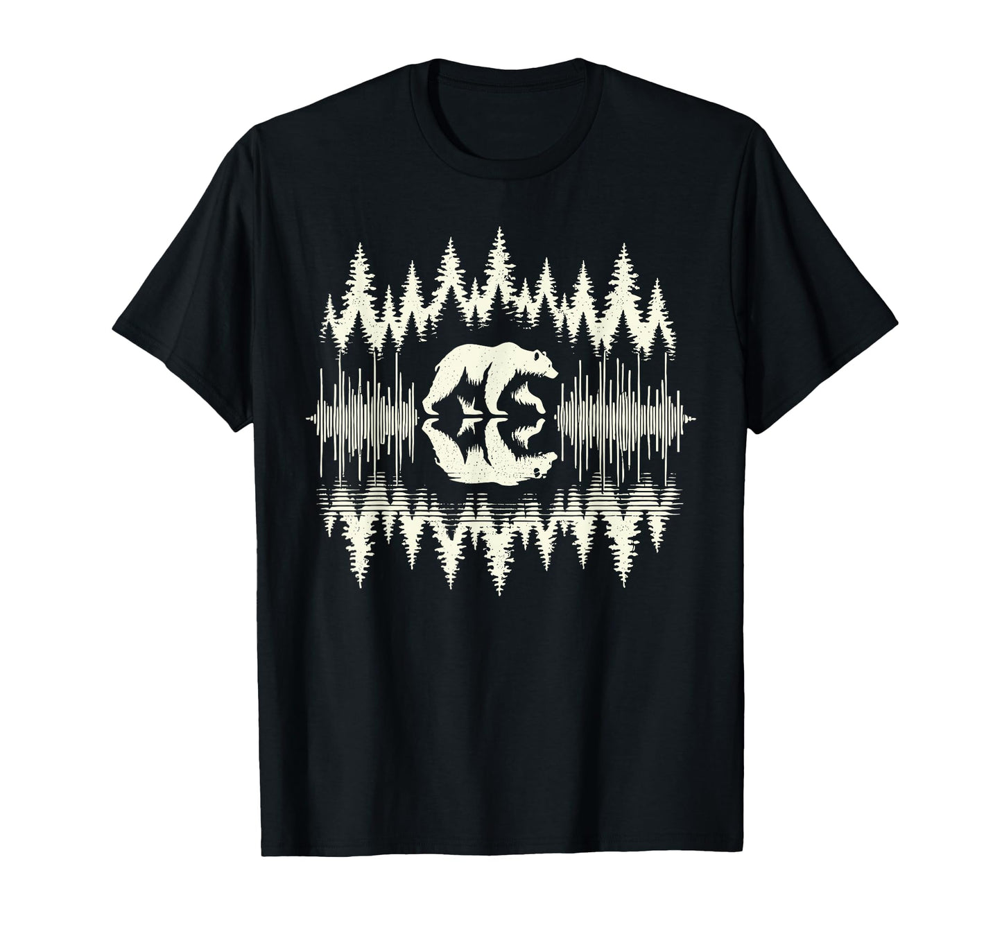 Trees Reflection Wildlife Nature Bear Outdoor Forest T-Shirt