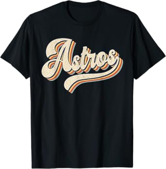 Vintage Astros Name Retro Style Classic 70s 80s 90s T-Shirt