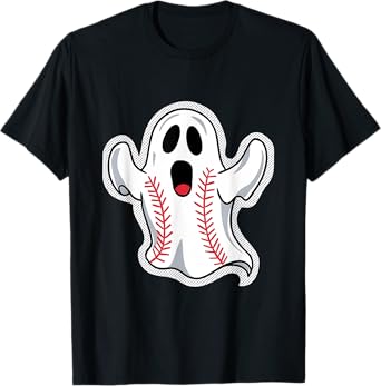 Halloween costume of a baseball ghost baseball lover T-Shirt