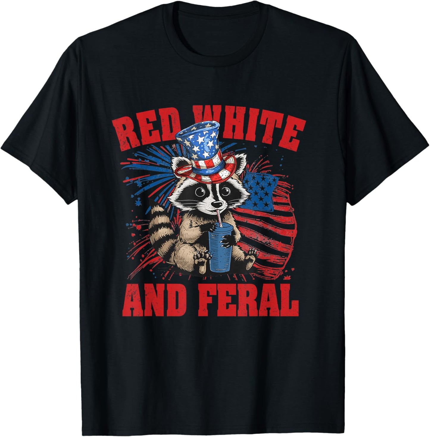 Red White And Feral T-Shirt