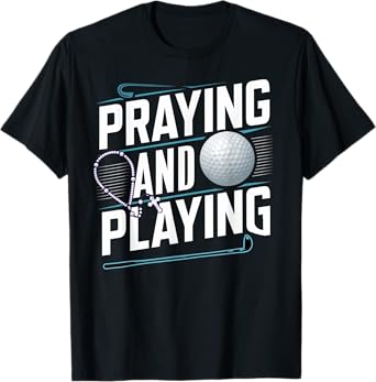 Praying Golfer - Pray God Jesus Golf - Golfing T-Shirt