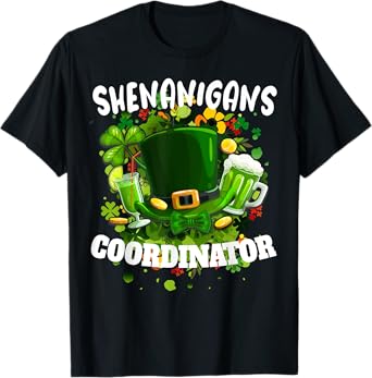 Novelty Shenanigans Coordinator Womens Funny St Patty Day T-Shirt