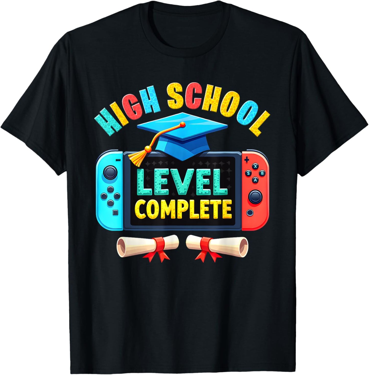 High School Level Complete Graduation Class 2025 Gamer Boys T-Shirt