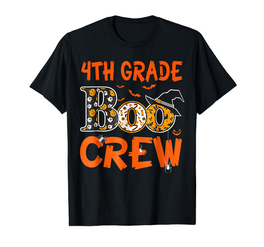 4th Grade Boo Crew Teacher Student Funny Halloween T-Shirt