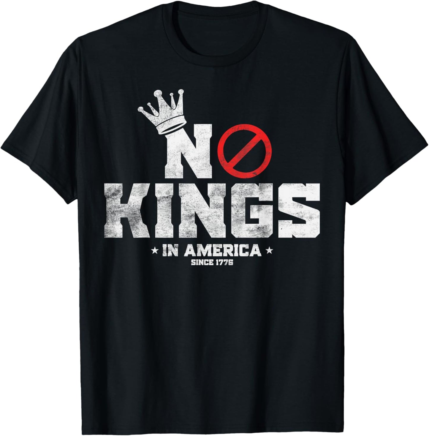 Vintage Patriotic No Kings In America Since 1776 Men Women T-Shirt