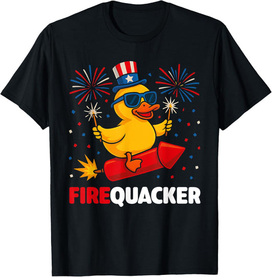 4th Of July Duck Firequacker Patriotic Fourth Of July Funny T-shirt