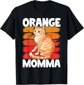 Tabby Cat Orange Cat Mom Orange Momma T-Shirt