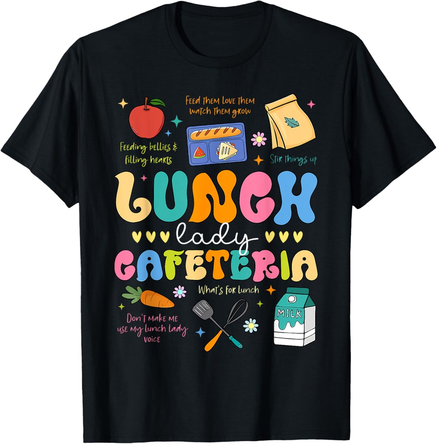 Lunch Lady Cafeteria Back To School First Day Of School T-Shirt