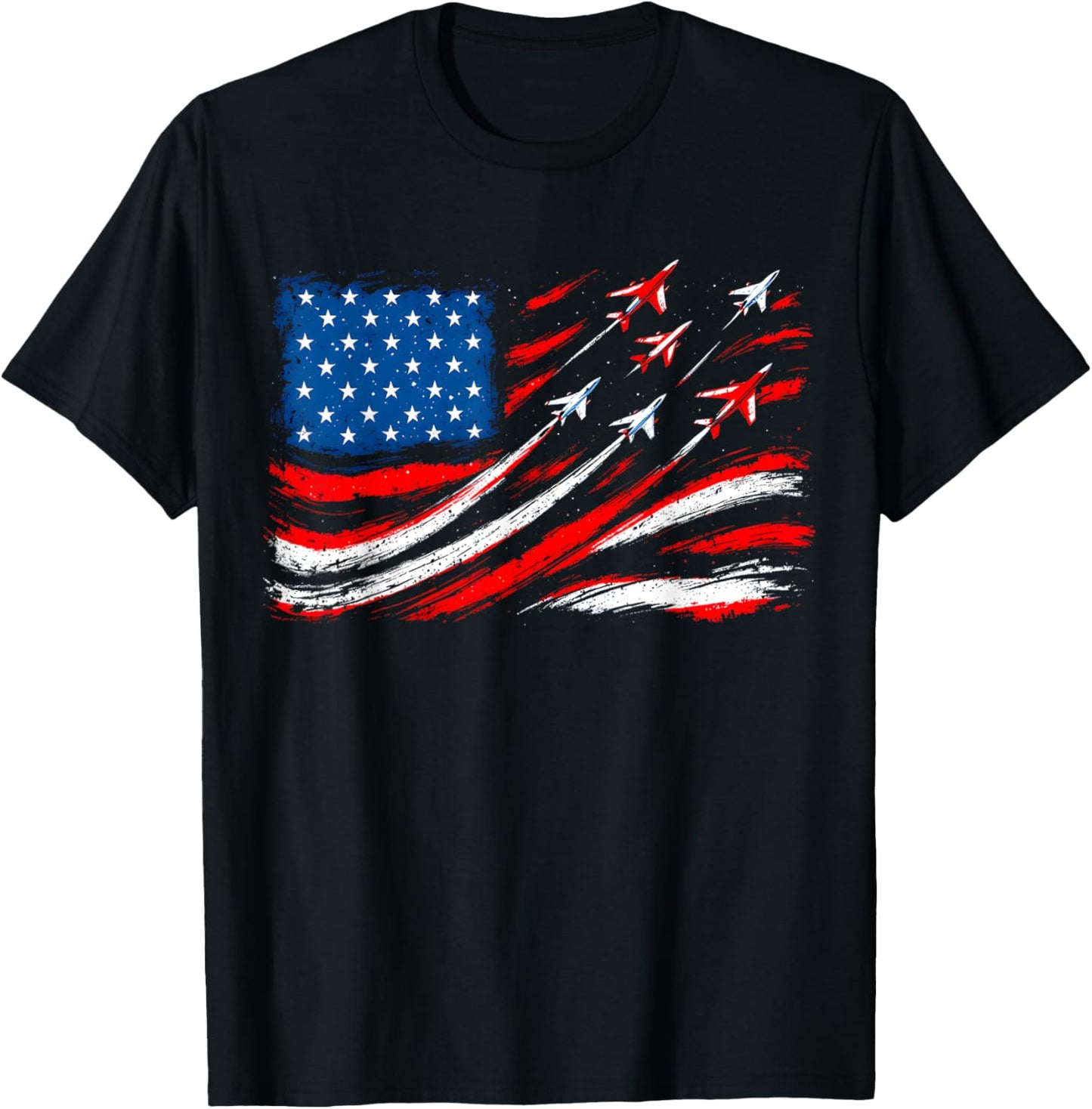 American Flag Aviation Plane Pilot Airplane T-Shirt