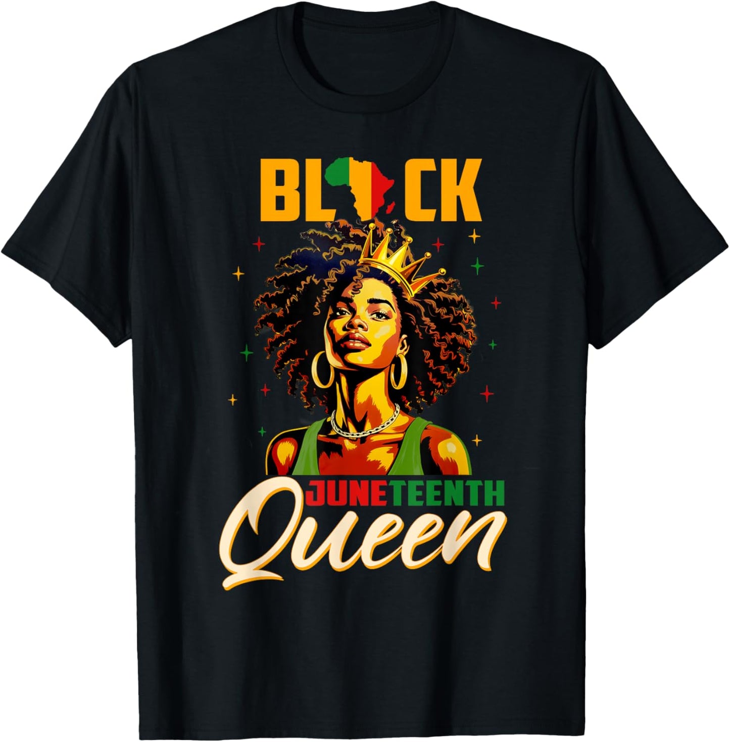 Black Juneteenth Queen Black Women Girl Juneteenth T-Shirt