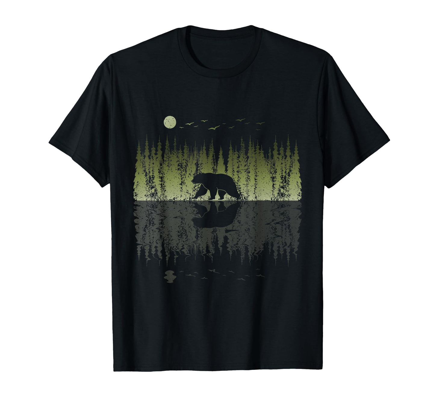 Outdoor Trees Reflection Wildlife Nature Animal Bear Forest T-Shirt