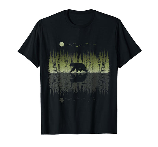 Outdoor Trees Reflection Wildlife Nature Animal Bear Forest T-Shirt