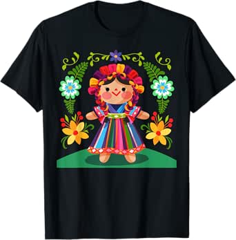 Muñeca de trapo Mexicana tzotzil, Otomi, Mazahua, Querétaro T-Shirt
