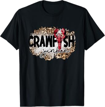 Crawfish Junkie Leopard Cajun Lobster 2022 For Men Women T-Shirt