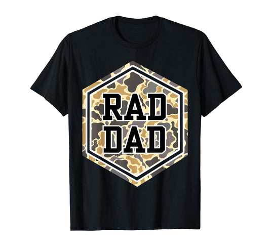Vintage Rad Camo Dad Daddy Grandpa Papa Fathers Day Dad Life T-Shirt