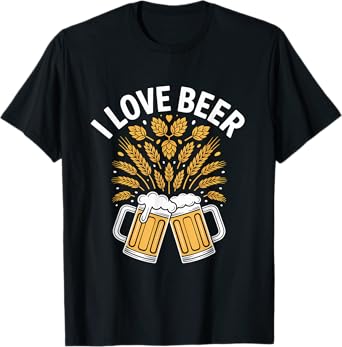 I Love Beer Hops Barley Cheers T-Shirt