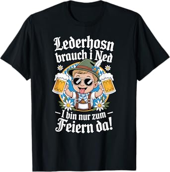 Bavaria German Beer Fest Lederhosn brauch i Ned Party Beer T-Shirt