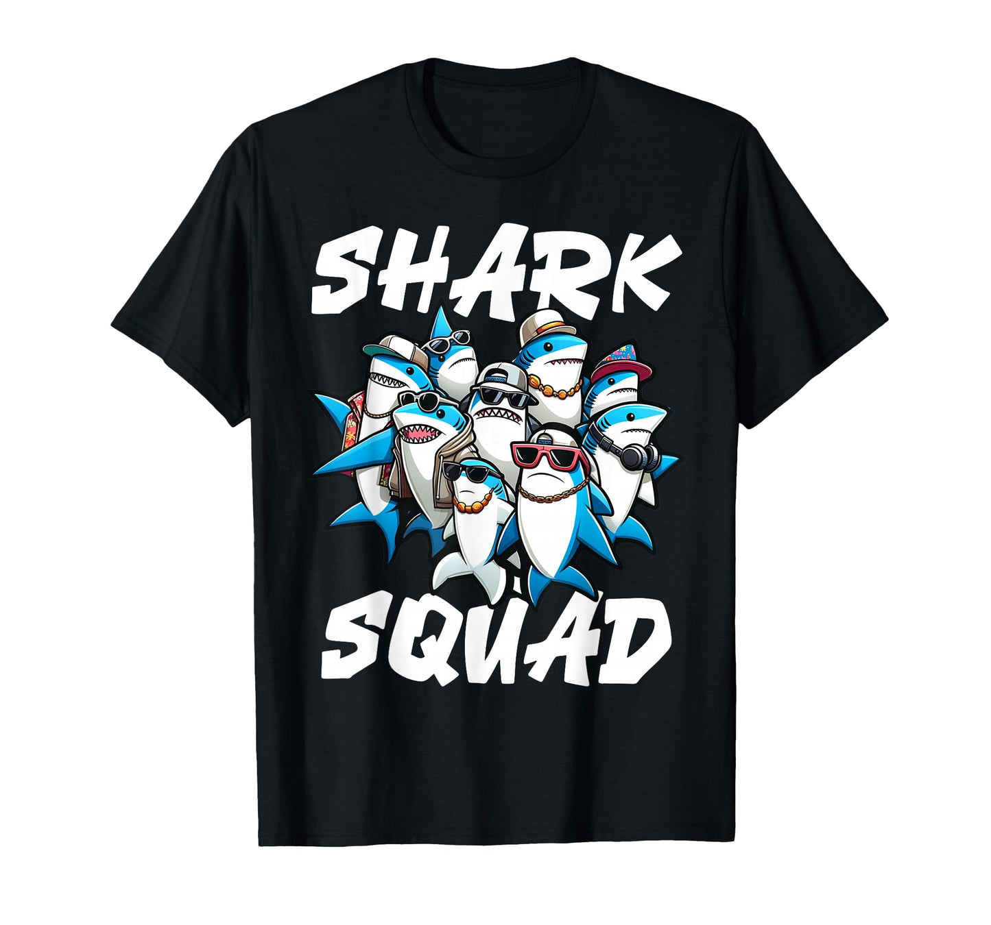 Cool Shark Shark Squad Beach Funny Shark T-Shirt