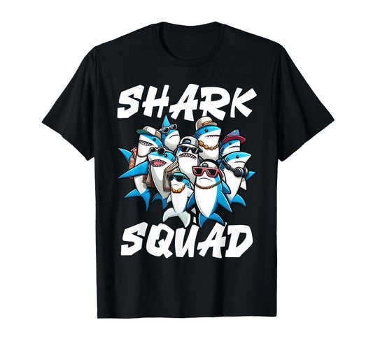 Cool Shark Shark Squad Beach Funny Shark T-Shirt