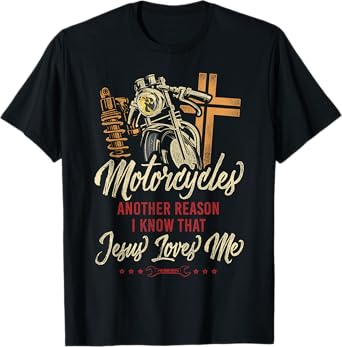 Classic Motorcycle Biker Jesus Faith Christian Motorcycles T-Shirt