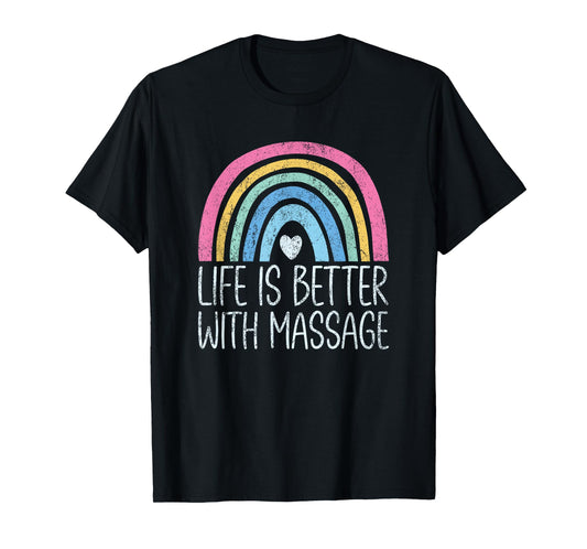 Vintage Life Is Better With A Massage LMT Massage Therapist T-Shirt
