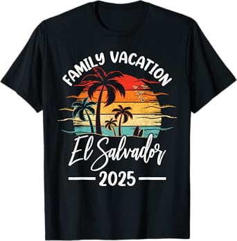 Family Vacation 2025 Vintage El Salvador Beach T-Shirt