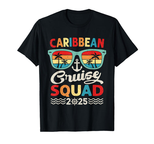 Caribbean Cruise Squad 2025 Family Vacation Trip Matching T-Shirt