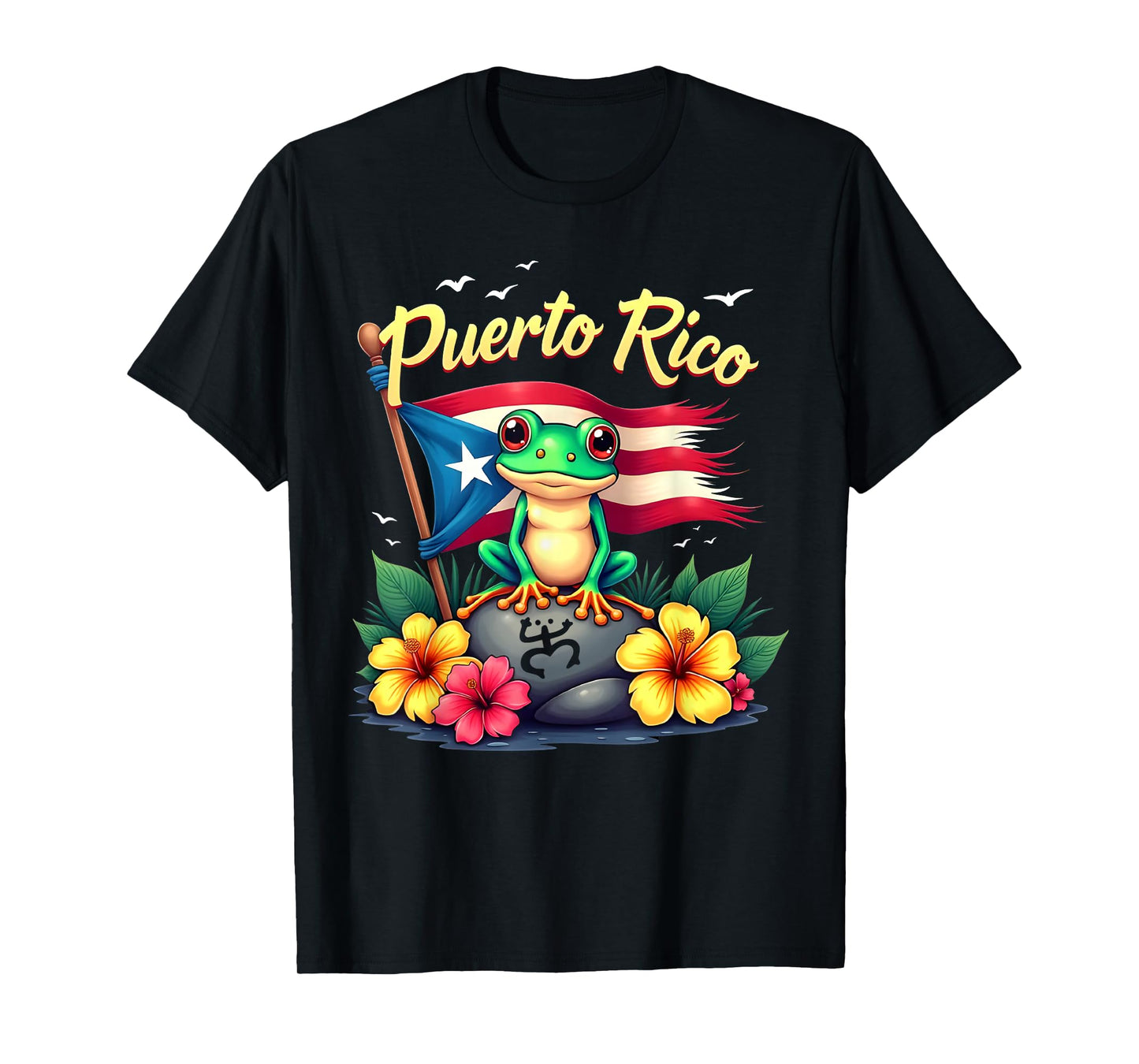 Hispanic Heritage Month Puerto Rico Coqui Frog Taino Symbol T-Shirt