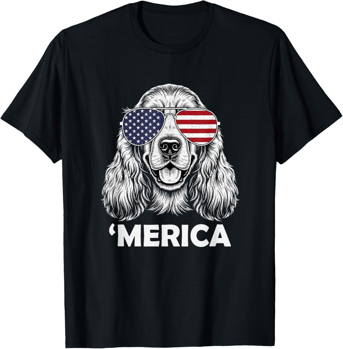 Merica Cocker Spaniel 4th Of July For Dog Lover T-shirt
