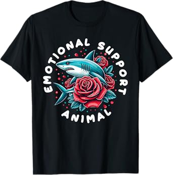 Emotional Support Animal Funny Shark Big Ocean Animal T-Shirt