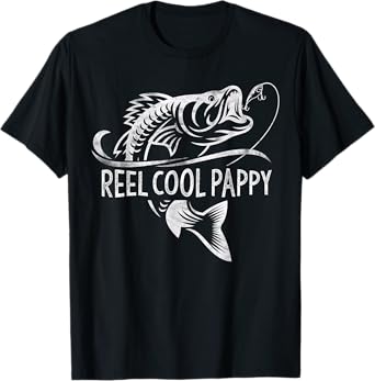 Reel Cool Pappy Fishing Gifts Pappy Father's Day T-Shirt
