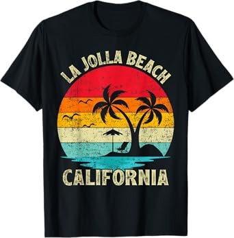 Family Vacation Vintage Retro California La Jolla Beach T-Shirt
