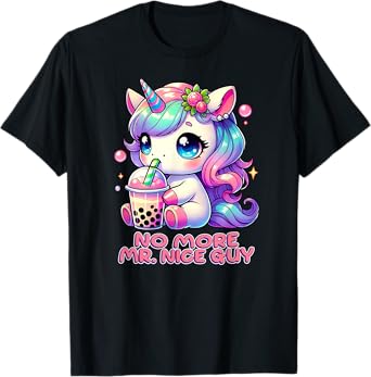 NO MORE MR NICE GUY Cute Unicorn Adult Kawaii Alpha Male T-Shirt