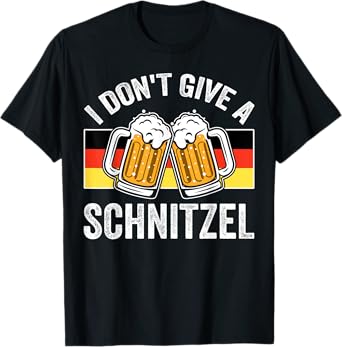 I Don't Give A Schnitzel German Beer Wurst Funny Oktoberfest T-Shirt