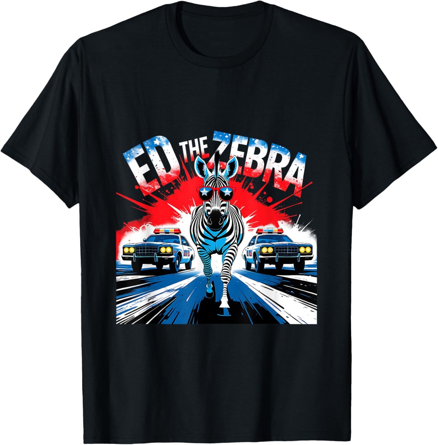 Funny Ed The Zebra 2025 Adventure Retro Vintage T-Shirt