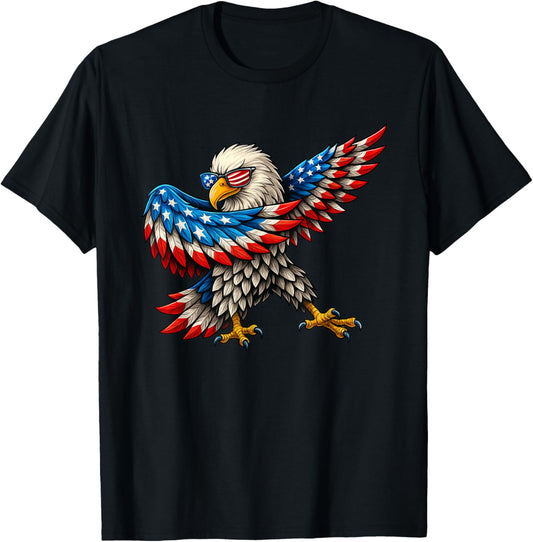 American Flag Bald Eagle Patriotic Eagle 4th Of July Usa T-shirt