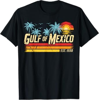 Gulf of Mexico Forever Retro Vintage Beach Mens Women T-Shirt