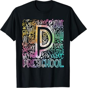 Preschool Typography Team Pre K Teacher Back To School T-Shirt