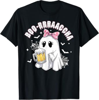 Boo-Rracha Ghost Borracho Beer Mexican Hispanic Halloween T-Shirt