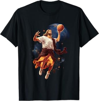 Funny Jesus Playing Basketball T-Shirt