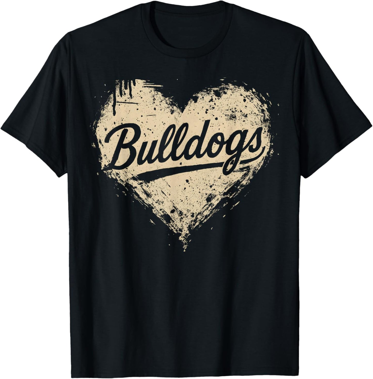 Heart Bulldogs Name Personalized Gifts For Men Kids Women T-Shirt