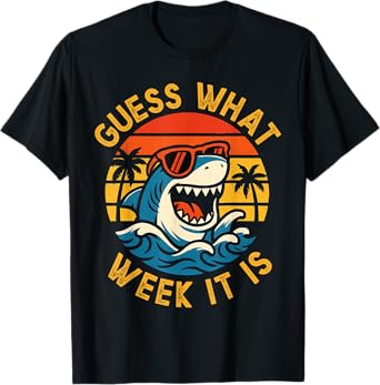 Guess What Week It Is - Shark Lover 2025 Ocean Wildlife Kids T-Shirt
