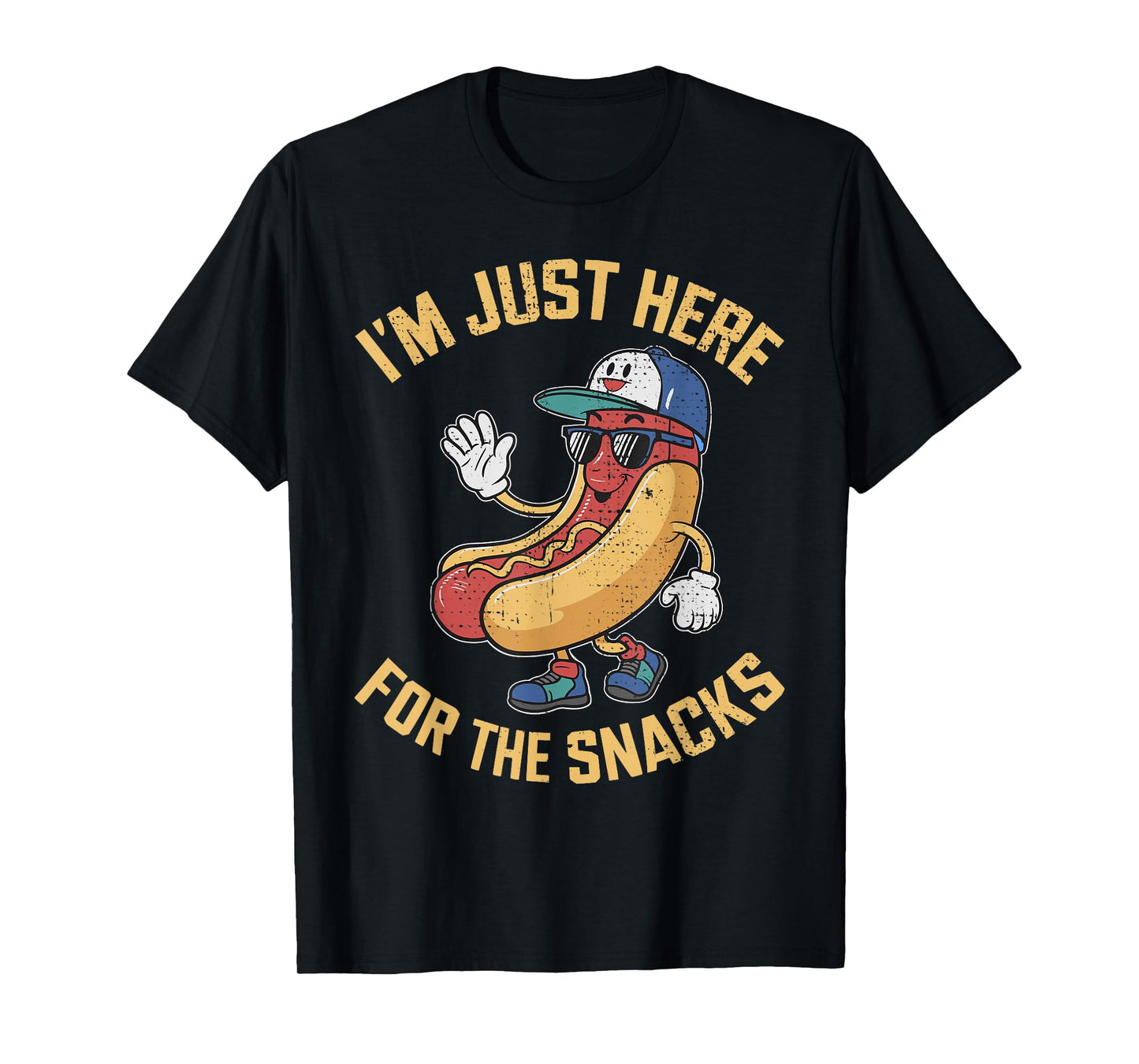 Funny I'm Just Here For The Snacks Football T-Shirt