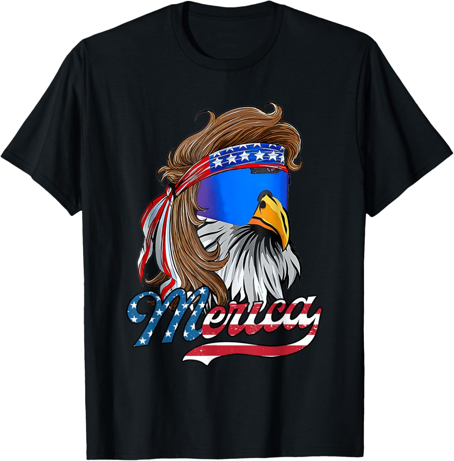 Eagle Mullet Sunglasses Merica 4Th Of July Usa Freedom Flag T-Shirt